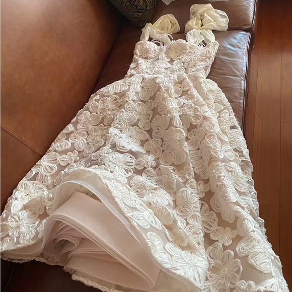 Bronx & Banco Sabrina White Midi Dress XS - Picture 9 of 10